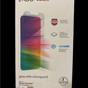 ZAGG | GLASS ELITE VISIONGUARD SCREEN PROTECTOR FOR IPHONE 13 PRO MAX 5G COMP.